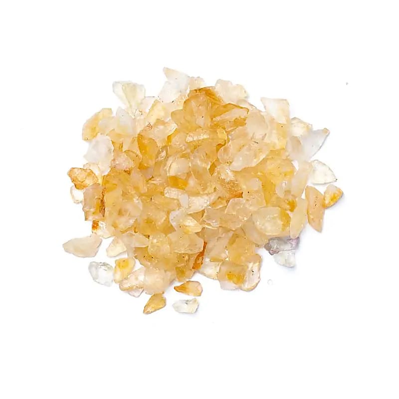 Chips Éclats de citrine (améthyste brûlée)  -- ±0.5-1.5cm; ±700g