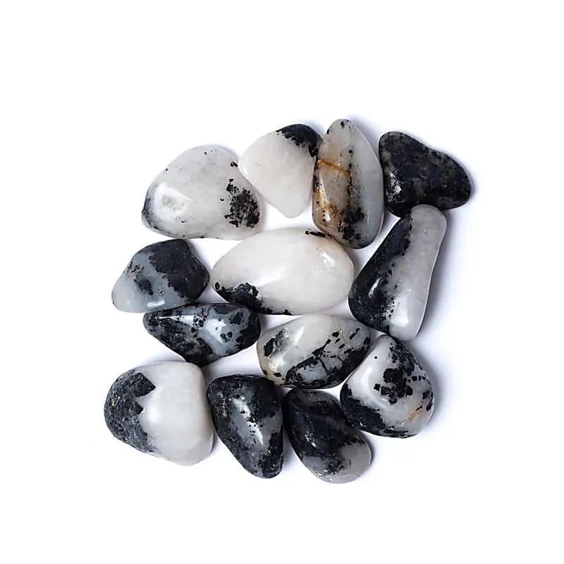 Quartz Tourmaline pierre qualité A -- ±500g; ±3-4cm