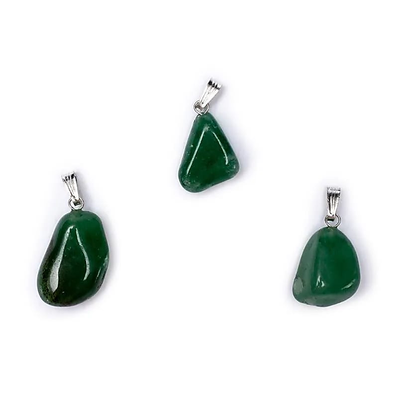 Pendentif Aventurine verte avec crochet -- ±1-2.5 cm