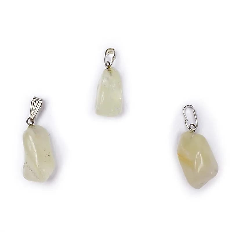 Broche de pendentif Quartz de soufre percé -- ±2-3cm