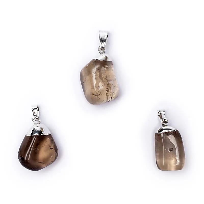 Pendentif Quartz fumé monture en métal -- ±2-3 cm