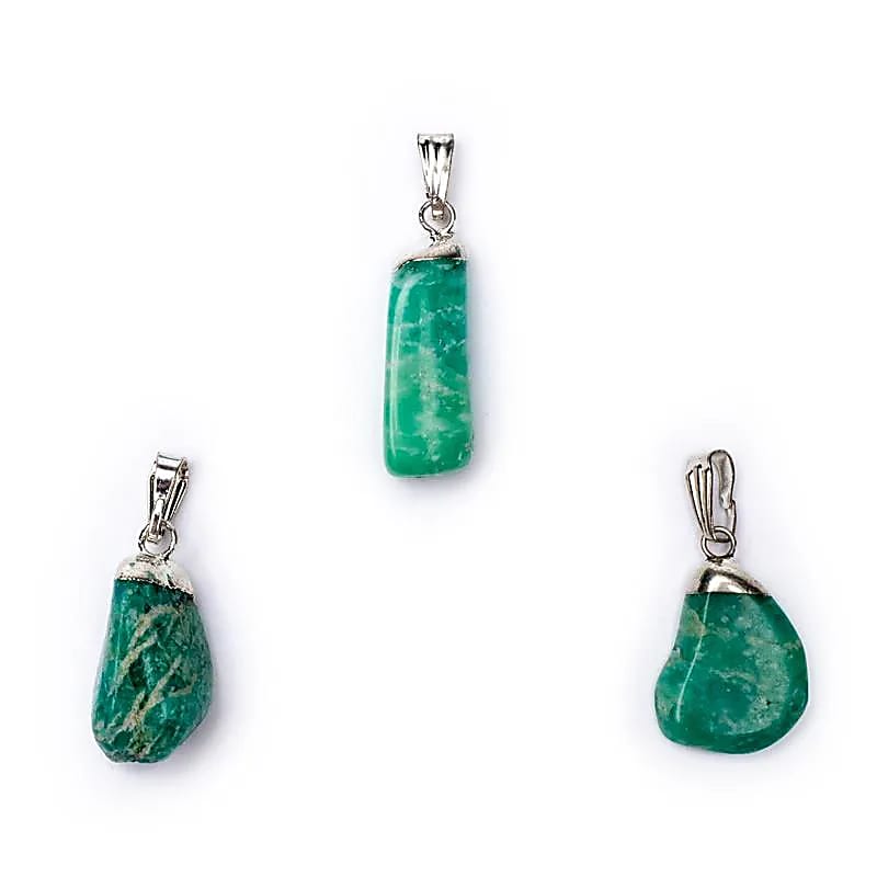 Pendentif Amazonite monture en métal -- ±1-2.5cm