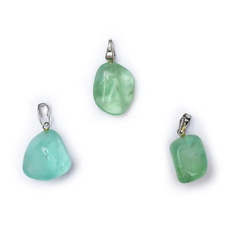 Pendentif Fluorite verte avec crochet --±2-3cm