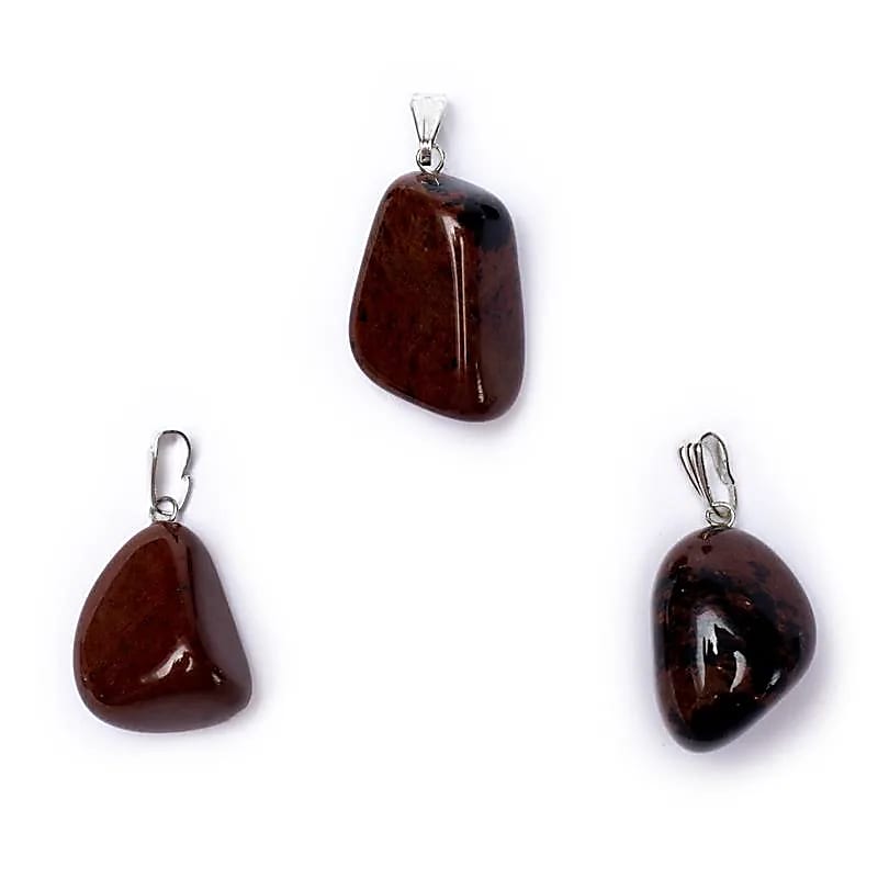 Pendentif Obsidienne acajou avec crochet -- ±1-2.5 cm