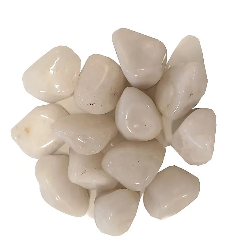 Quartz laiteux pierres polies de qualité A -- ±4-7 cm; 500 g