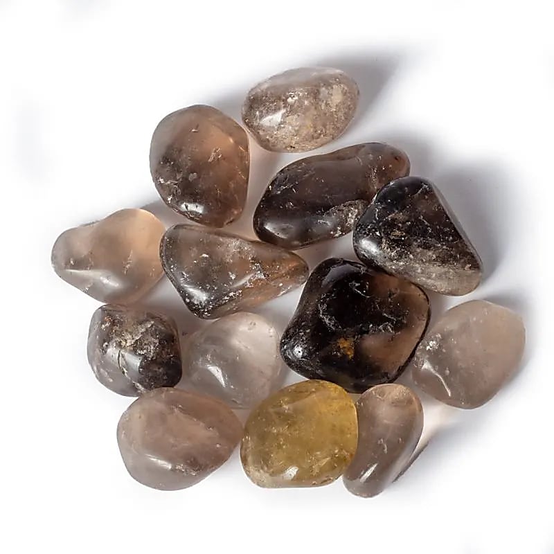 Quartz fumé Pierres polies qualité A -- 3x4cm; 500 g