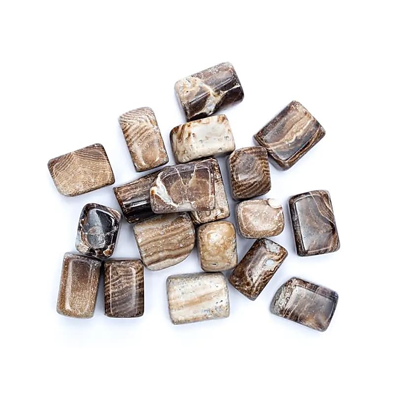 Aragonite brune Pierre polies Qualité A -- ±500g; ±2-3cm