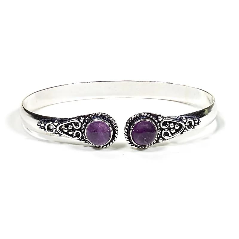 Bracelet avec améthyste -- ±6.5cm