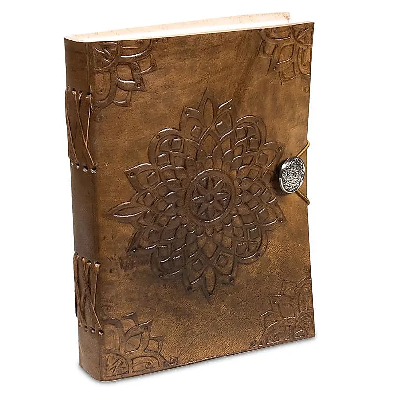 Carnet de note Mandala - avec couverture en cuir synthétique -- 250g