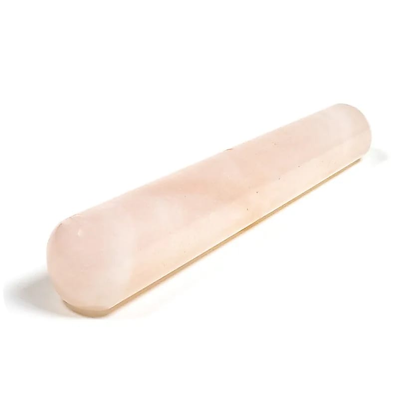 Bâton de massage de Quartz rose -- ±65g;±10cm