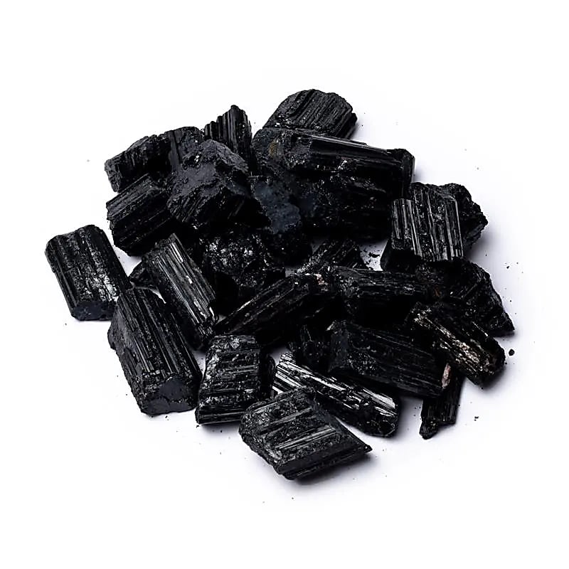 Tourmaline noire brute -- ±1000g; ±4-6cm