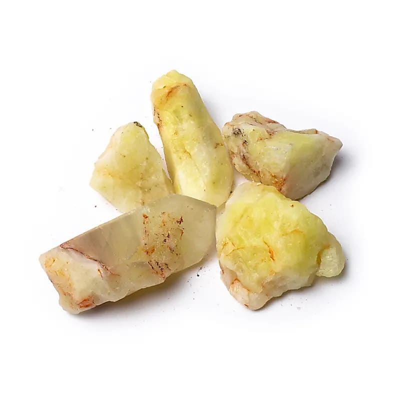 Quartz de soufre brut -- ±4-8cm; ±1000g