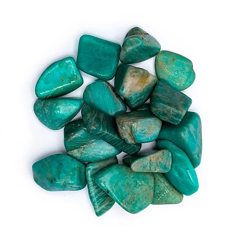 Amazonite polie qualité A -- ±2-4 cm; ±500 g