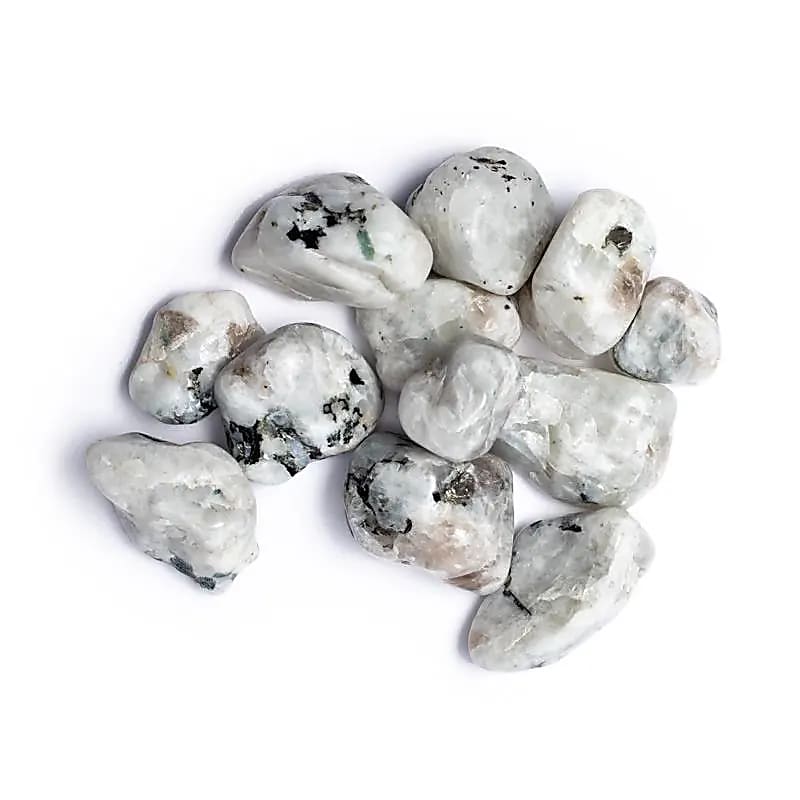Pierre de lune blanche pierre polie de qualité A -- ±250g; ±3-4cm