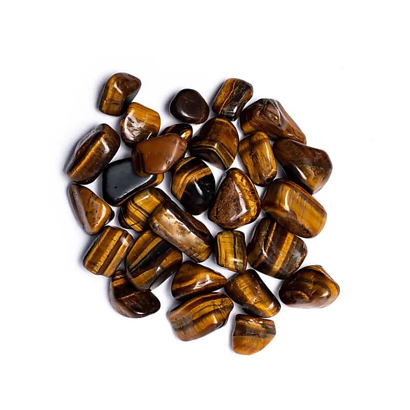 Oeil de tigre pierre polie de qualité A -- ± 1000 g; ±3-4 cm
