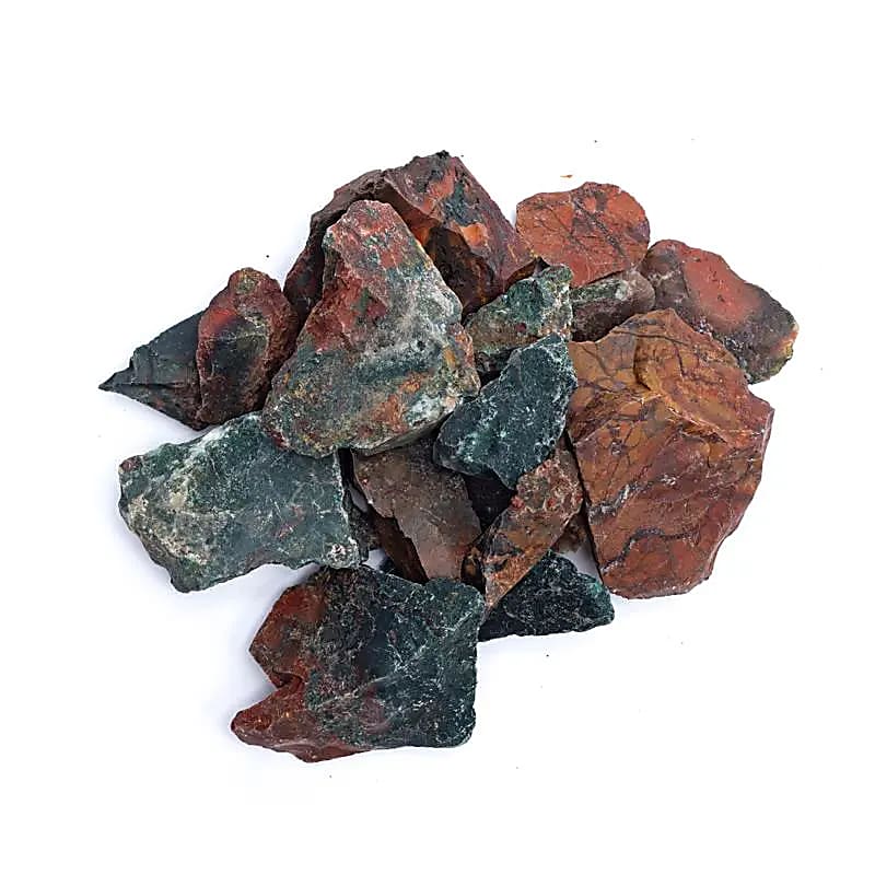 Pierre de sang brut (héliotrope) -- ± 3-8cm; ±1000g
