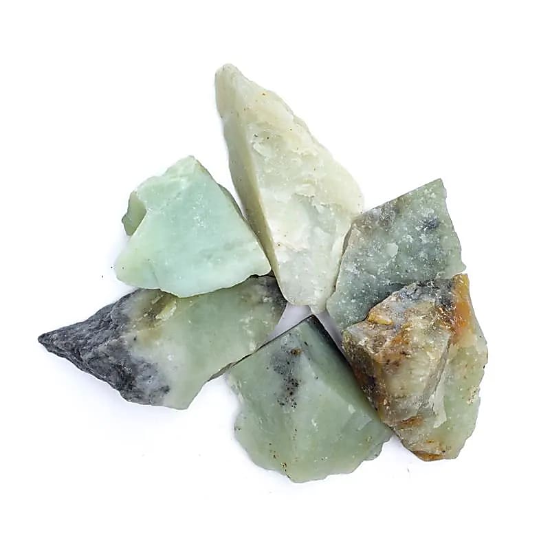 Nouveau jade brut (serpentine) -- ± 3-8cm; ±1000g