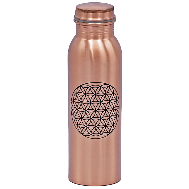 Bouteille en cuivre Fleur de Vie imprimée -- 750 ml