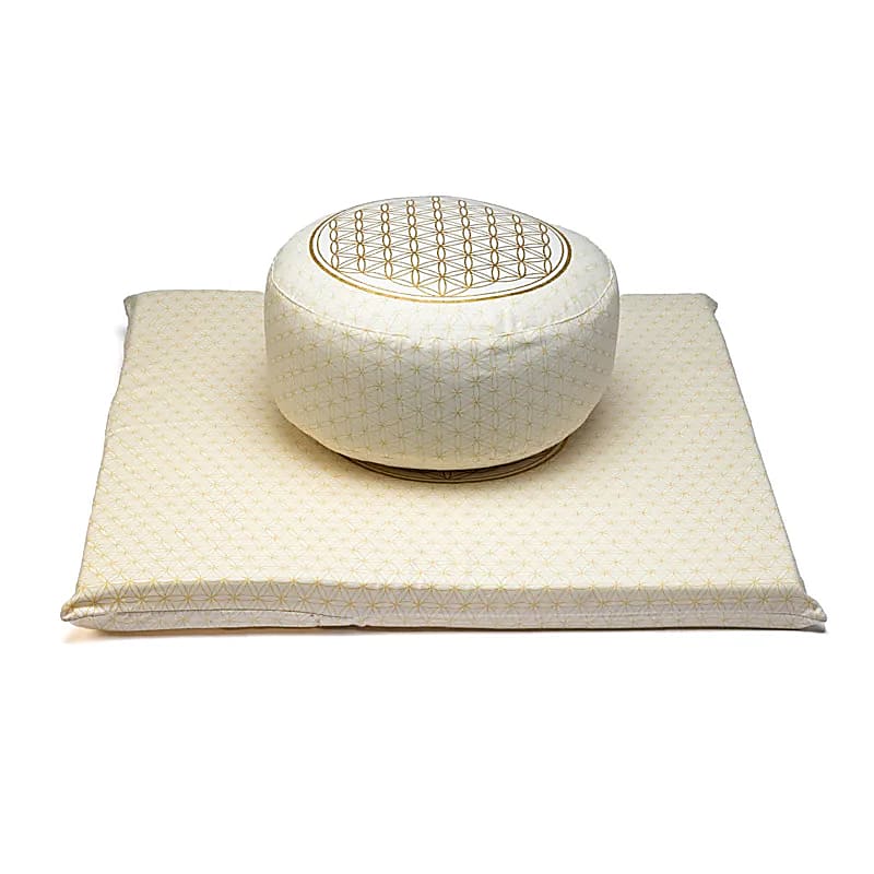 SET Méditation Fleur de Vie coton BIO (OCS) -- 65x65x5 cm; ±2500 g