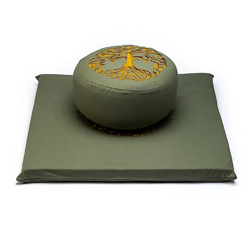SET de Méditation Arbre de Vie coton BIO (OCS) -- 65x65x5 cm; ±2500 g