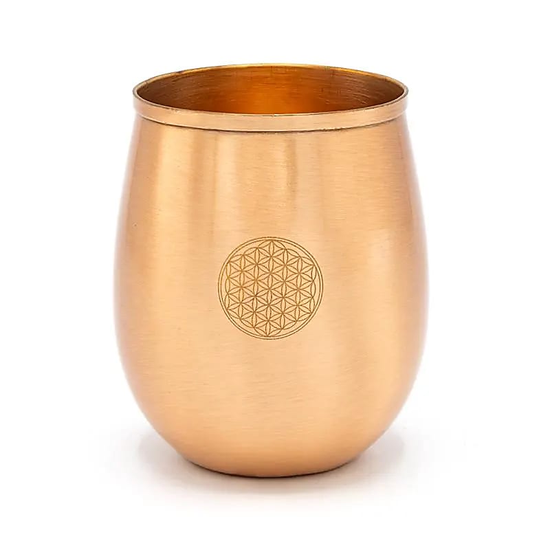 Gobelet en cuivre Fleur de Vie -- 350 ml