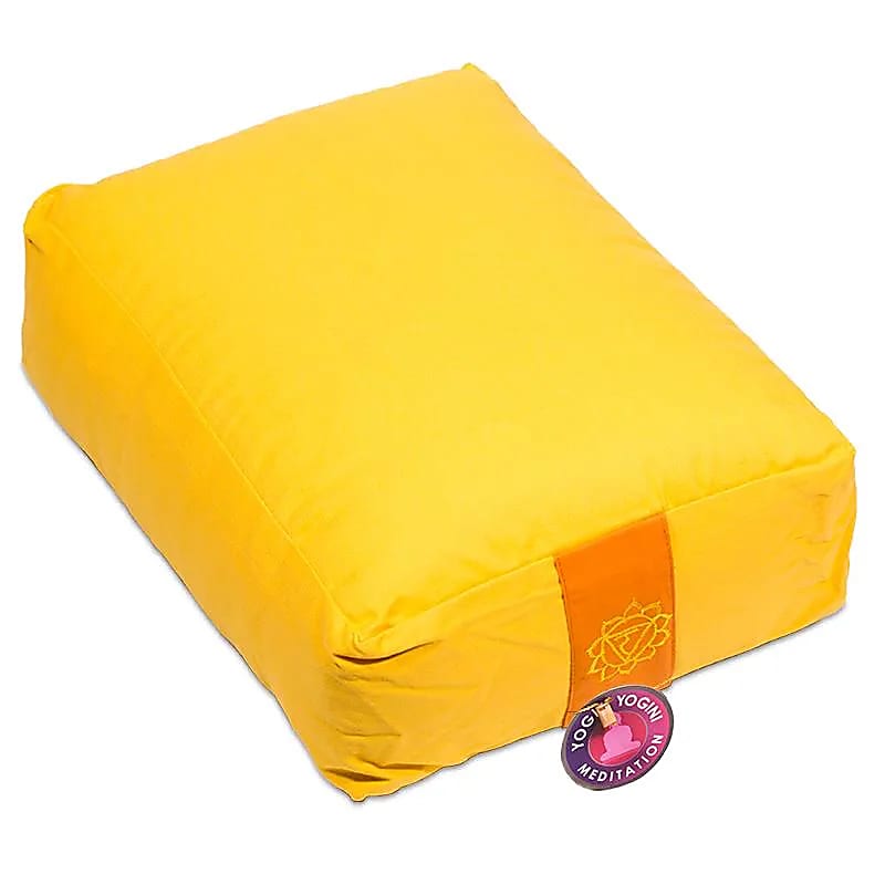 Coussins méditation/Bolster 3è Chakra jaune -- 38x28x12 cm