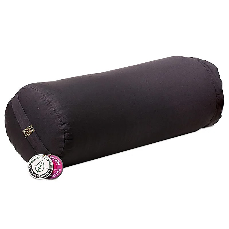 Bolster Yoga anthracite coton BIO (OCS) -- 60x16cm; ±2300 g