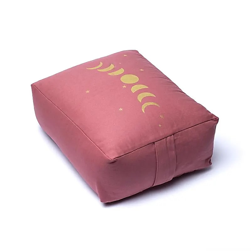 Coussin de méditation /Bolster phases de la lune coton biologique (OCS) -- 38x28x13 cm; 2770g
