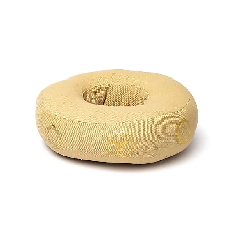 Coussin de bol chantant 7 chakras beige M -- 17x6 cm