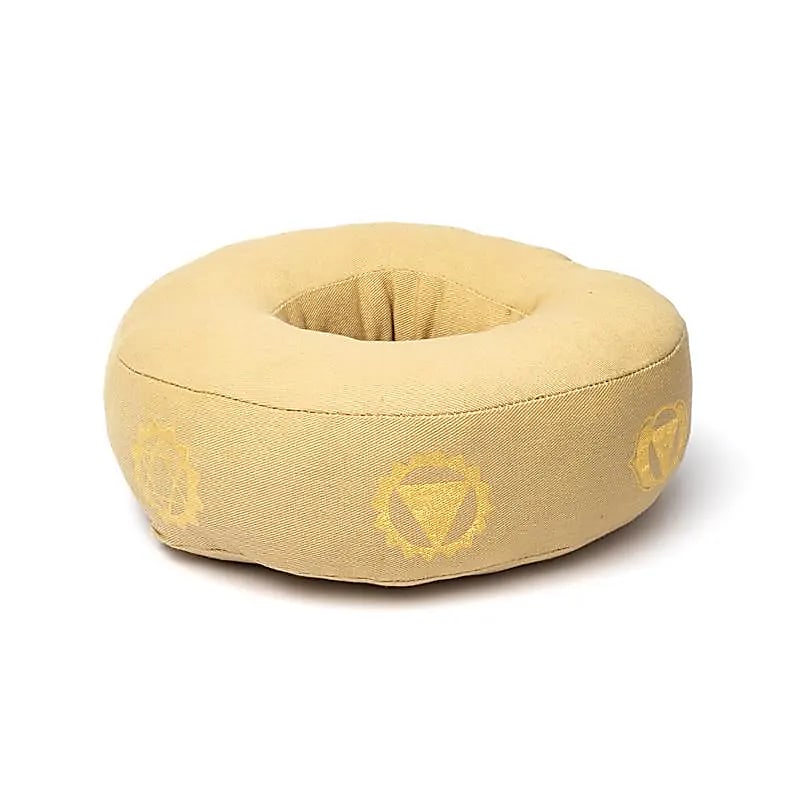 Coussin de bol chantant 7 chakras beige L -- 21x7.5 cm