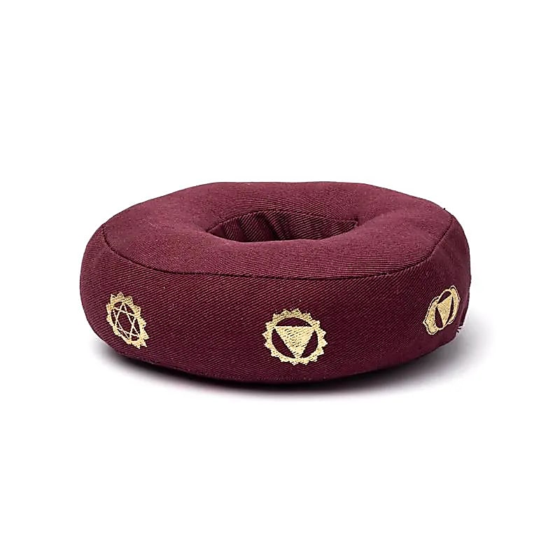 Coussin de bol chantant 7 chakras aubergine S -- 13x5 cm