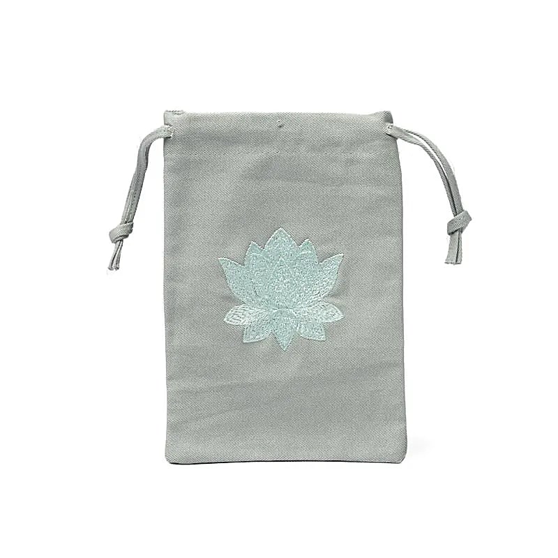 Pochette en coton lotus céladon (GOTS) -- 19x13 cm