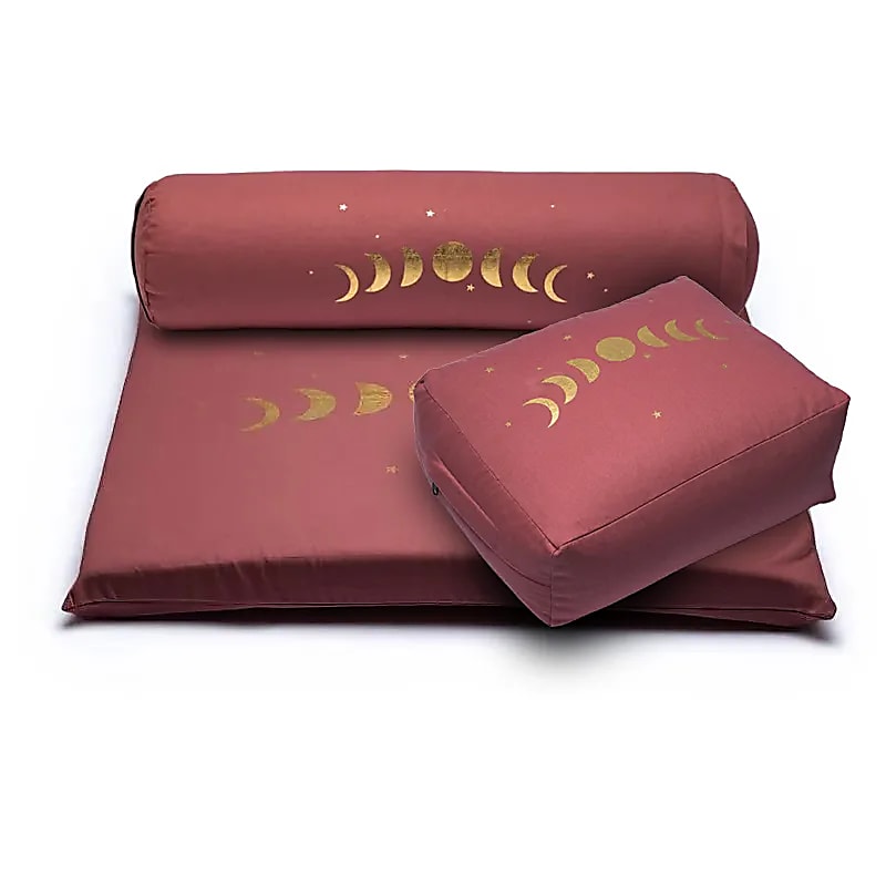 SET de méditation 6 Phases de la lune coton biologique (OCS) -- 65x65x5 cm; 5309g
