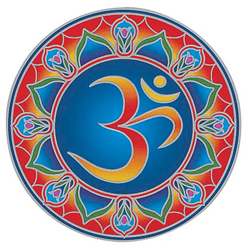 Adhésif fenêtre  Cosmic Om -- 14 cm