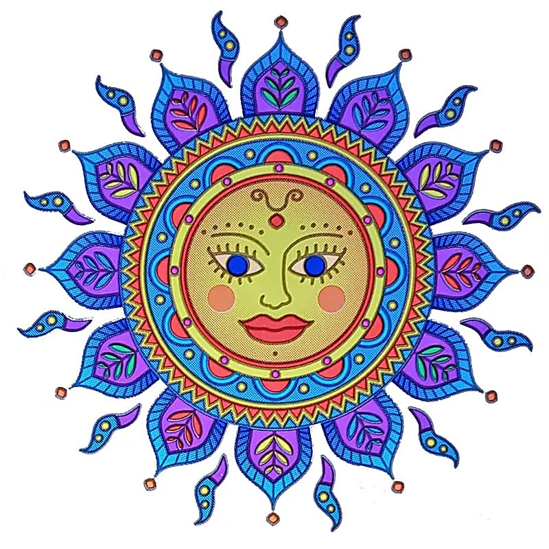 Adhésif fenêtre  “Golden Sun” -- 14 cm