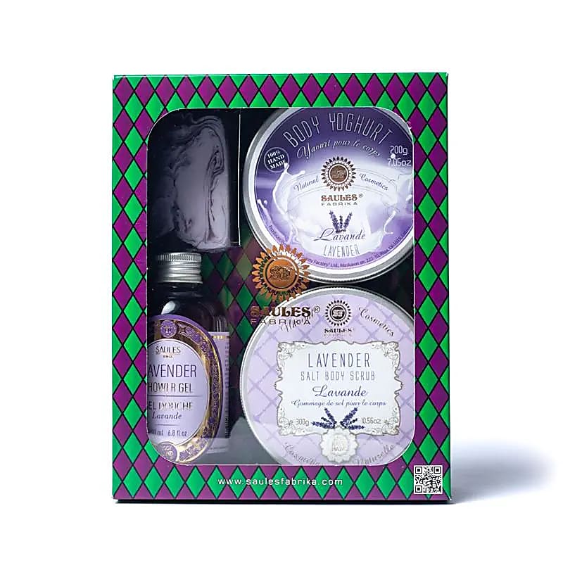 Coffret cadeau de luxe lavande-- 21.5x17x6cm