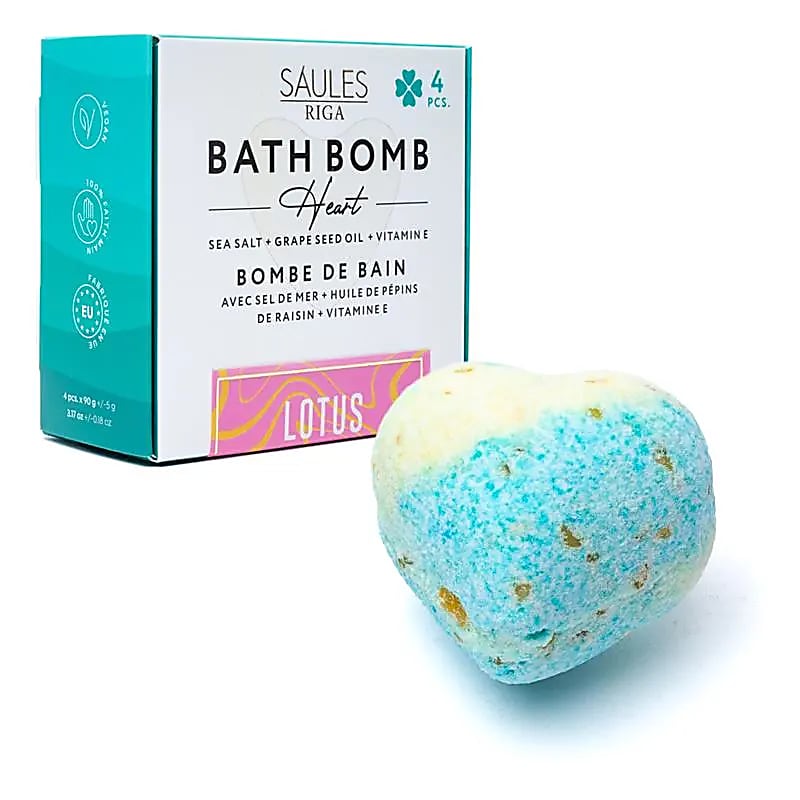 Bombe de bain coeur Lotus -- 90g