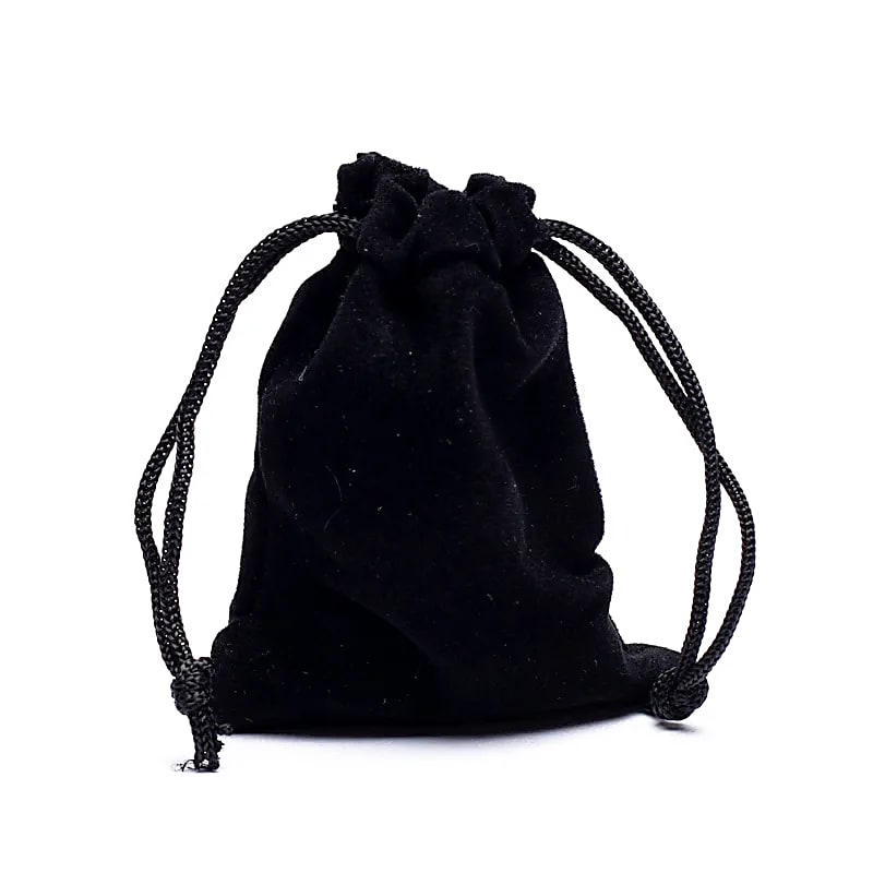 Sac cadeau velours noir XS -- 7x9cm