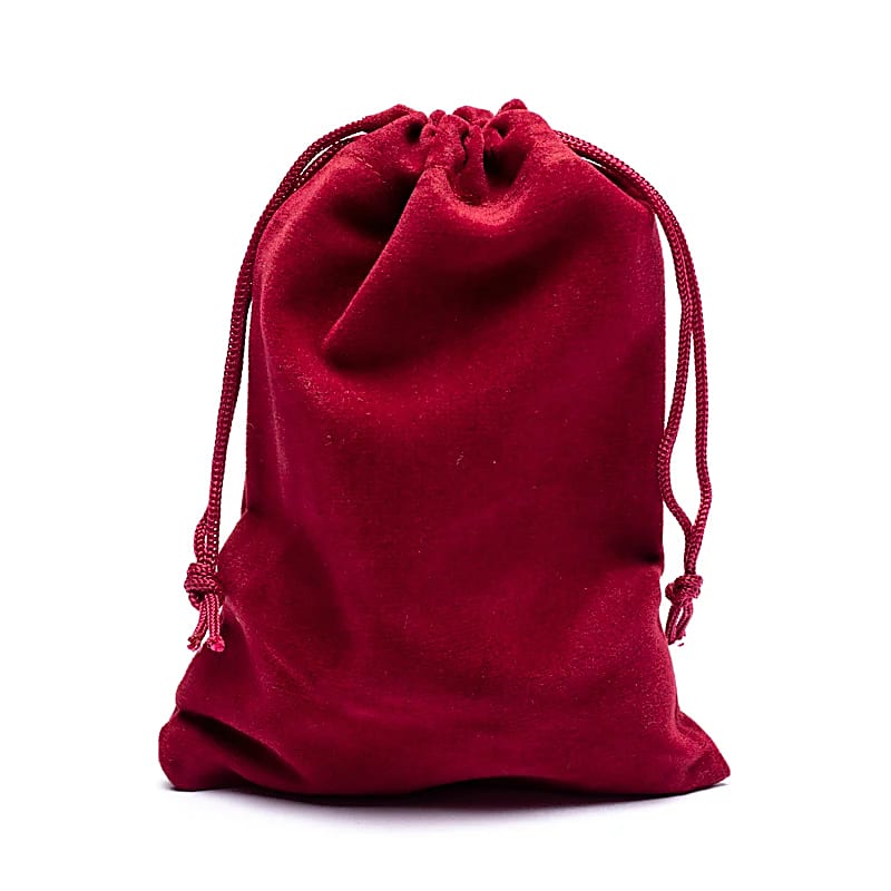 Sac cadeau velours bordeaux S -- 10x14cm