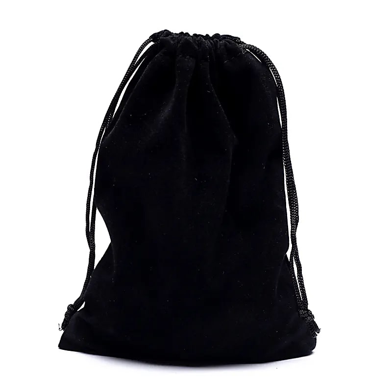 Sac cadeau velours noir M -- 13x18cm