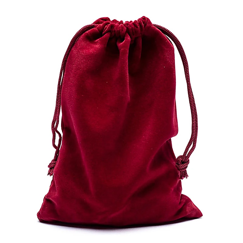 Sac cadeau velours bordeaux M -- 13x18cm