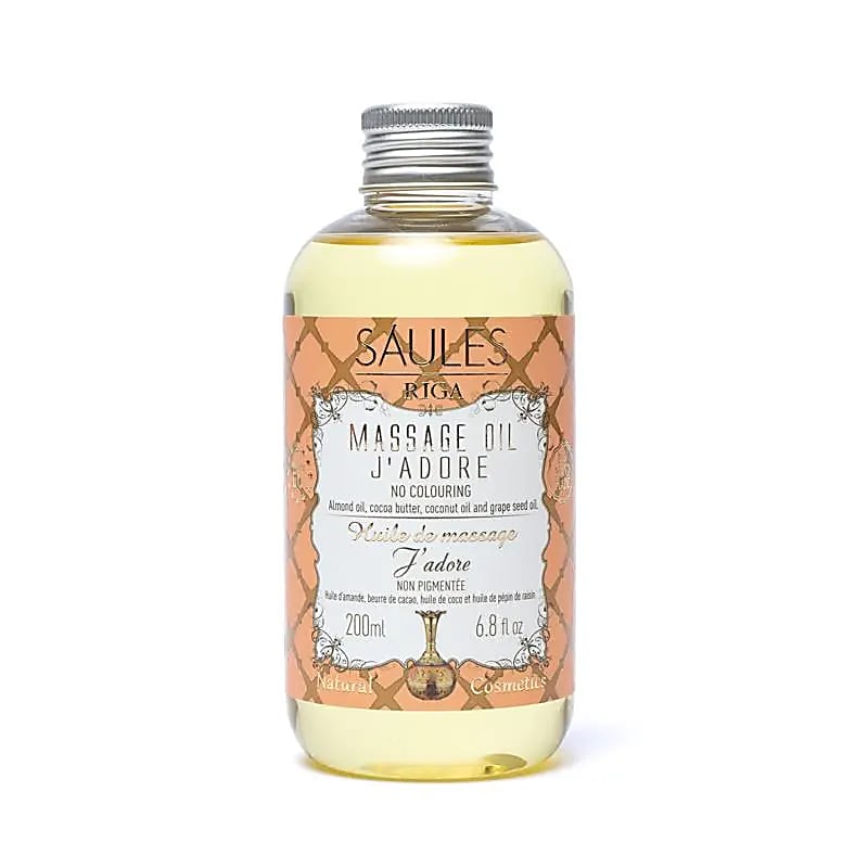 Huile de massage naturelle J'adore -- 200ml