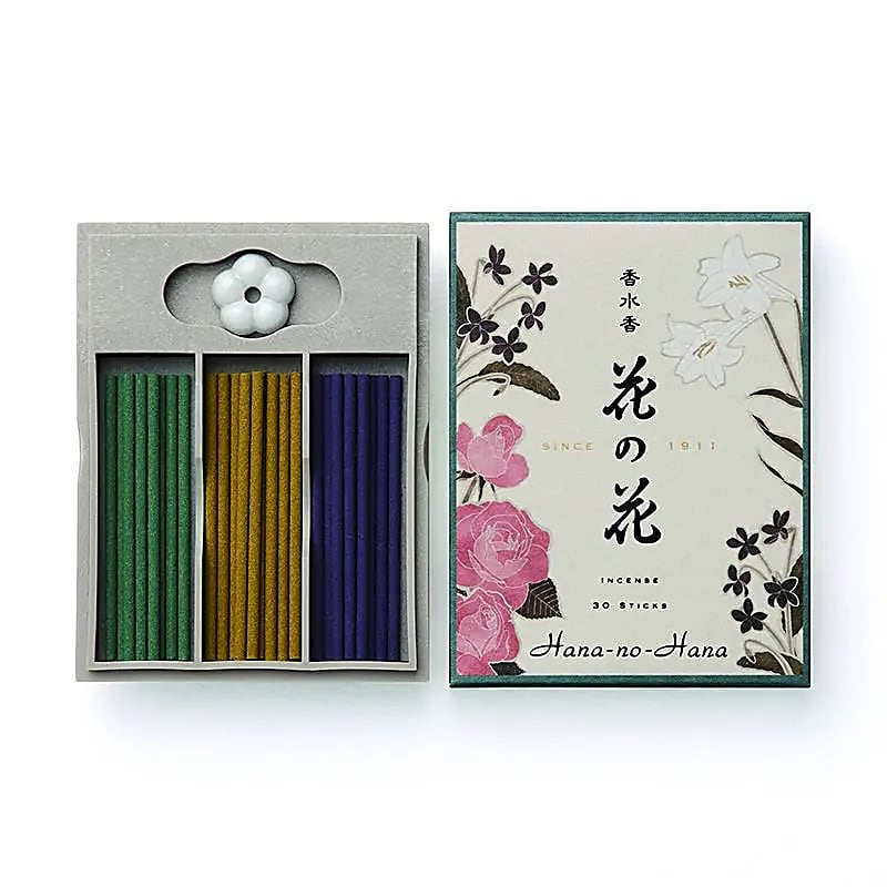Encens Hana no hana coffret cadeau rose lis violet --  40 g; 5.5 cm