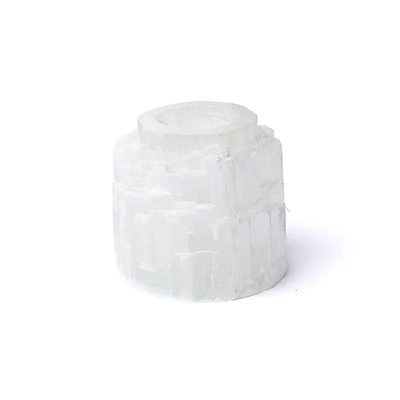 Photophore iceberg en sélénite -- ±8x8cm