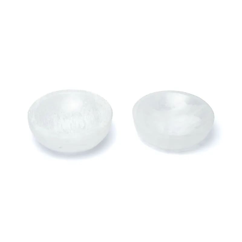 Bol rond en sélénite satiné -- ±10x3.5cm