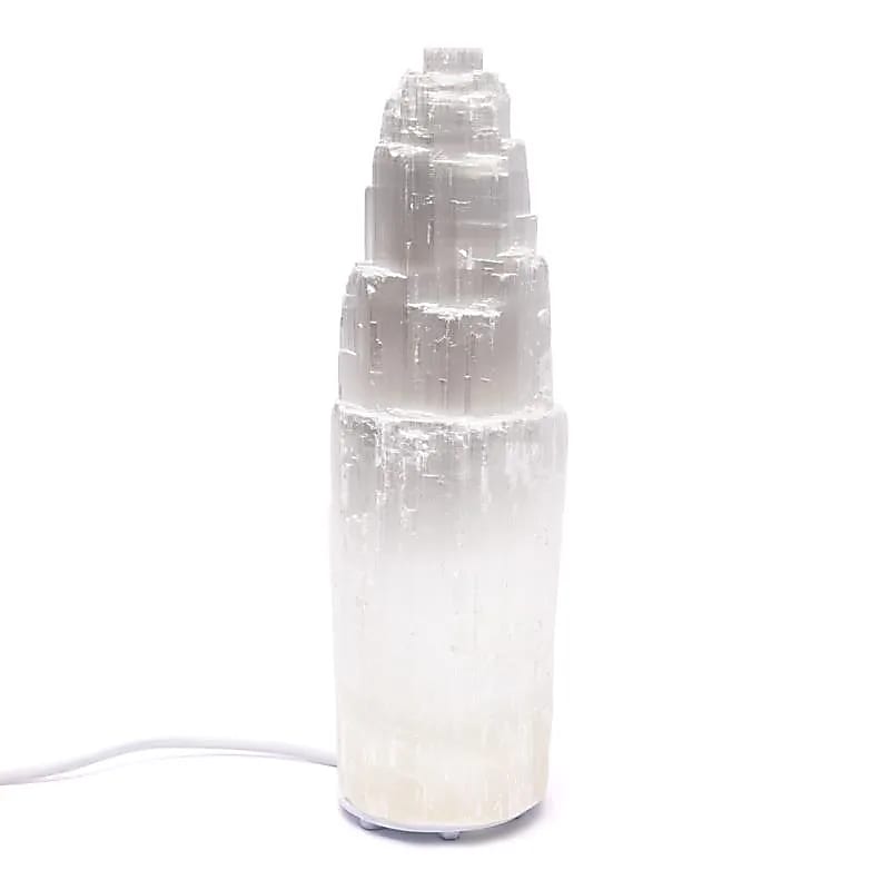 Lampe iceberg en sélénite -- ±30x9cm