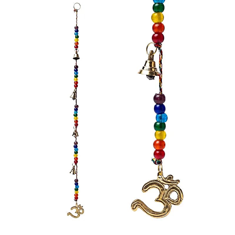 Cordelette décoration clochettes avec Om -- 53cm