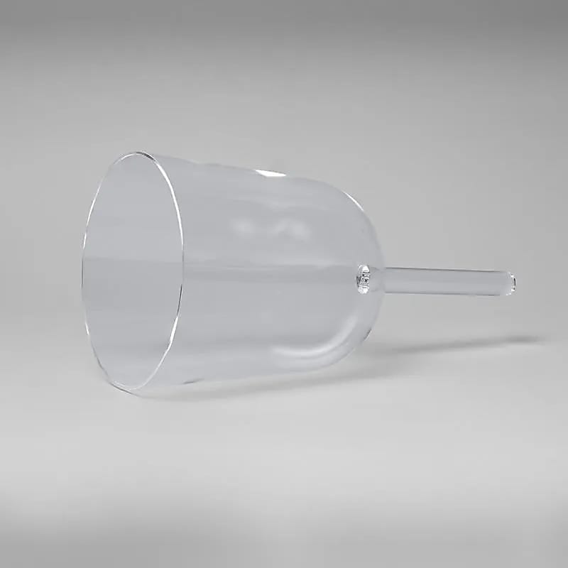 Bol chantant de cristal avec manche note SI + housse -- 17.5 cm