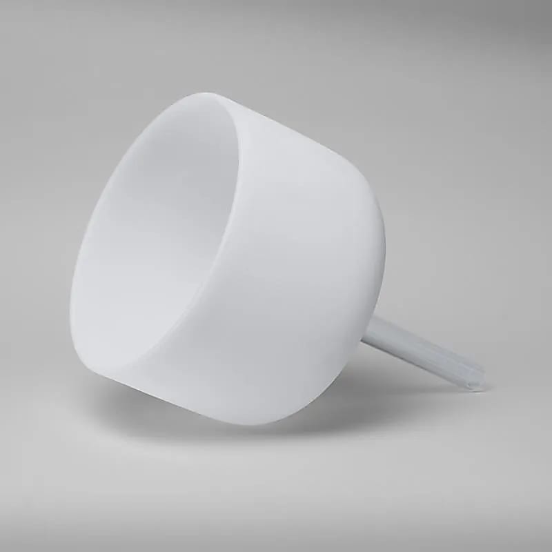 Bol chantant de cristal blanc + manche note FA# 432 Hz -- 25 cm