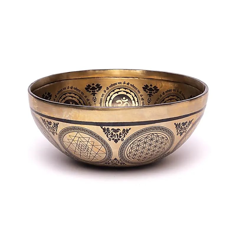 Bol chantant gravé au laser Ganesha -- ±1400-1600 g ; ±22-24 cm